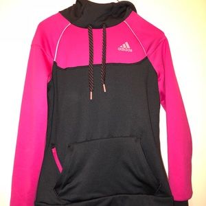 Adidas pink and black hoodie